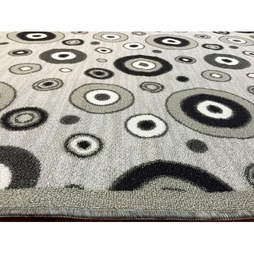  Gloria Kitchen Mat Low Profile Non Slip Skid Resistant Anti Bacterial Thin Kitchen Rug (2x5, 2718-Gray)