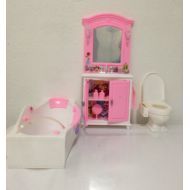Gloria My Fancy Life Dollhouse Furniture- Bath Room with Bath Tub and Vanity