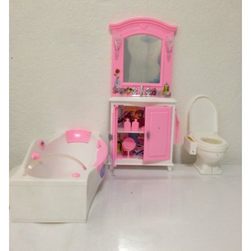  Gloria My Fancy Life Dollhouse Furniture- Bath Room with Bath Tub and Vanity