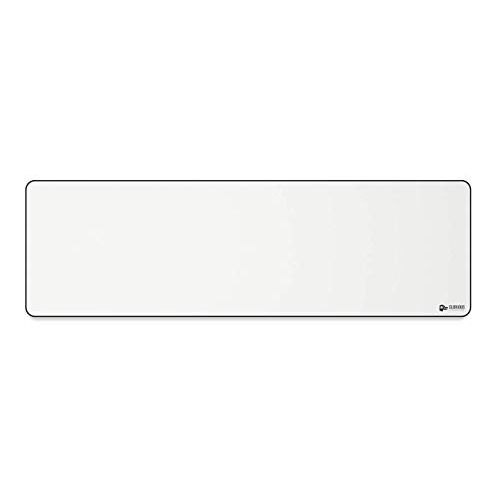  Glorious PC Gaming Race Glorious Large Extended White Gaming Mouse Pad / Mat - Long Cloth Mousepad, Stitched Edges 36x11 (GW-E)