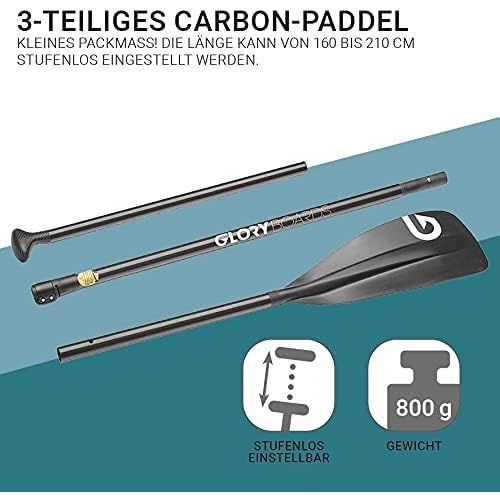  Glory Boards // Trip 12’0’’ Stand up Paddle SUP Board Set in Premium Qualitaet  schnelles Touringboard  Stabil und Robust  aufblasbares SUP bis 180kg belastbar  Masse 365x76x15cm