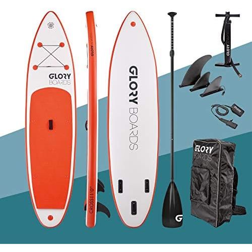  Glory Boards // Trip 12’0’’ Stand up Paddle SUP Board Set in Premium Qualitaet  schnelles Touringboard  Stabil und Robust  aufblasbares SUP bis 180kg belastbar  Masse 365x76x15cm