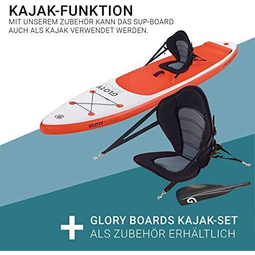  Glory Boards // Trip 12’0’’ Stand up Paddle SUP Board Set in Premium Qualitaet  schnelles Touringboard  Stabil und Robust  aufblasbares SUP bis 180kg belastbar  Masse 365x76x15cm