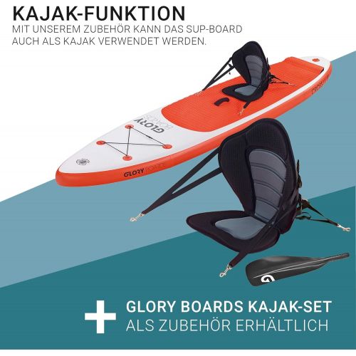  Glory Boards // Trip 12’0’’ Stand up Paddle SUP Board Set in Premium Qualitaet  schnelles Touringboard  Stabil und Robust  aufblasbares SUP bis 180kg belastbar  Masse 365x76x15cm