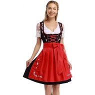 GloryStar Womens German Dirndl Dress Costumes for Bavarian Oktoberfest Carnival Halloween