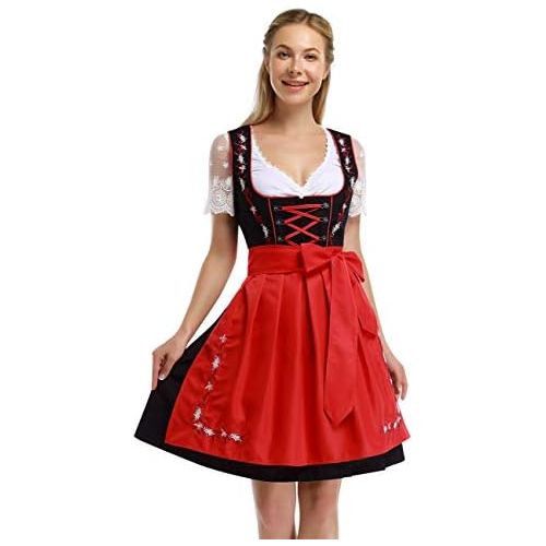  할로윈 용품GloryStar Womens German Dirndl Dress Costumes for Bavarian Oktoberfest Carnival Halloween