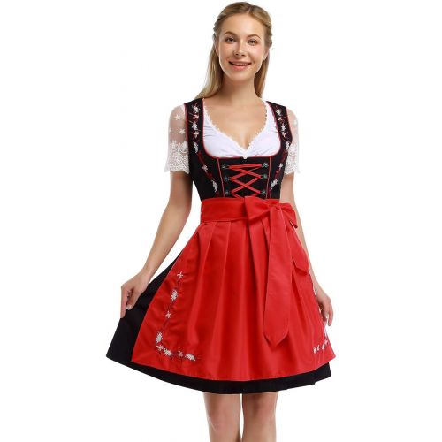  할로윈 용품GloryStar Womens German Dirndl Dress Costumes for Bavarian Oktoberfest Carnival Halloween