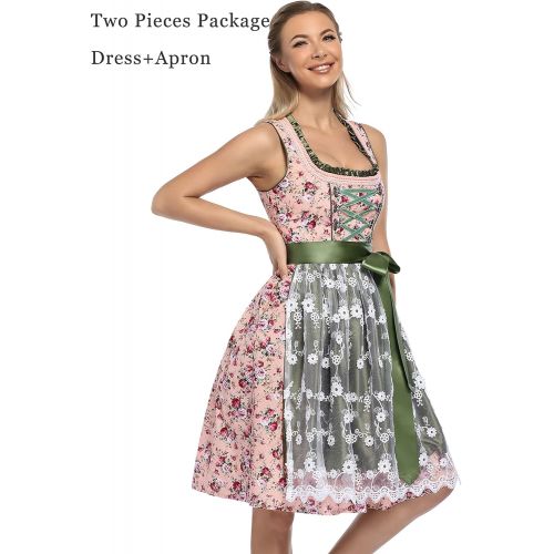  할로윈 용품GloryStar Womens German Dirndl Dress Traditional Bavarian Oktoberfest Costumes for Halloween Carnival