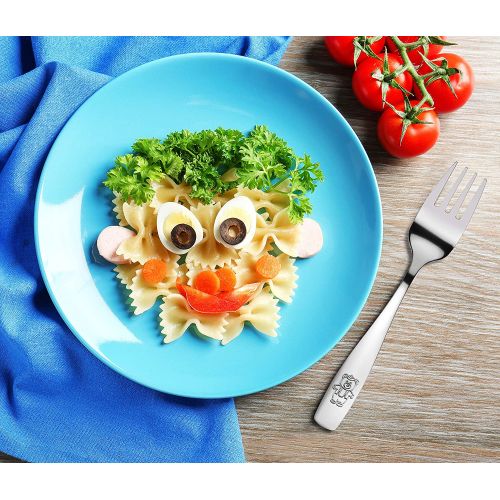  [아마존베스트]GlossyEnd 9 Piece Stainless Steel Kids Forks, Kids Cutlery, Child and Toddler Safe Flatware, Kids Silverware, Kids...