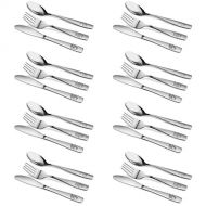 [아마존베스트]GlossyEnd 24 Piece Stainless Steel Kids Cutlery, Child and Toddler Safe Flatware, Kids Silverware, Kids Utensil Set...