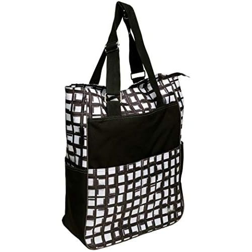  Womens Tennis Tote Bag - Glove It - Big Fashion Tote Bag for Women - Womens Large Tote Bags with Zipper & Shoulder Strap - 6 Outside Pockets - Ladies Sport Totes