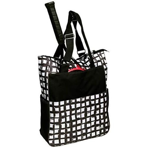  Womens Tennis Tote Bag - Glove It - Big Fashion Tote Bag for Women - Womens Large Tote Bags with Zipper & Shoulder Strap - 6 Outside Pockets - Ladies Sport Totes