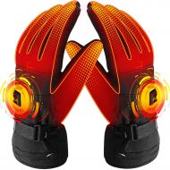 Men Winter Rechargeable Battery Heated Gloves Electric Heat Gloves Kit,3 Heat