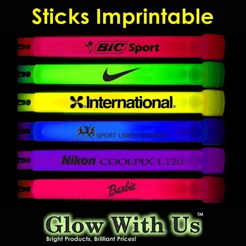  Glow With Us Glow Sticks Bulk Wholesale, 100 6” Industrial Grade Pink Light Sticks, Bright Color, Glow 12-14 Hrs, Safety Glow Stick with 3-year Shelf Life, GlowWithUs Brand