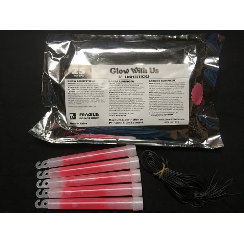  Glow With Us Glow Sticks Bulk Wholesale, 100 6” Industrial Grade Pink Light Sticks, Bright Color, Glow 12-14 Hrs, Safety Glow Stick with 3-year Shelf Life, GlowWithUs Brand