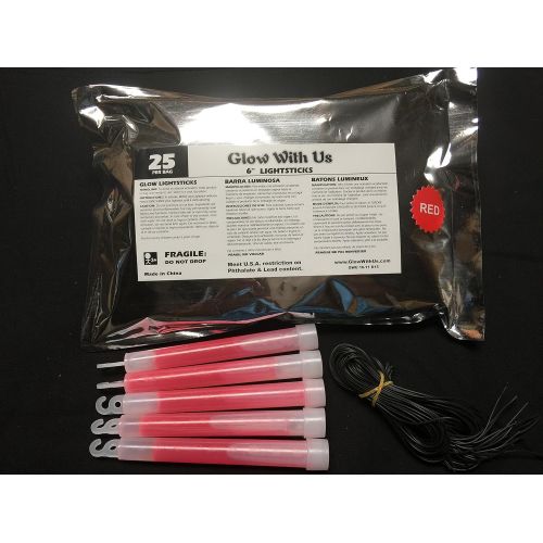  Glow With Us Glow Sticks Bulk Wholesale, 100 6” Industrial Grade Pink Light Sticks, Bright Color, Glow 12-14 Hrs, Safety Glow Stick with 3-year Shelf Life, GlowWithUs Brand