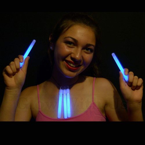  Glow With Us Glow Sticks Bulk Wholesale, 100 4” Orange Glow Stick Light Sticks+100 FREE Glow Bracelets! Bright Color, Kids love them! Glow 8-12 Hrs, 2-year Shelf Life, Sturdy Packa