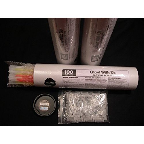  Glow With Us Glow Sticks Bulk Wholesale, 1000 4” White Glow Stick Light Sticks+400 Free Glow Bracelets! Bright Color, Kids Love Them! Glow 8-12 Hrs, 2-Year Shelf Life, Sturdy Packa