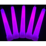 Glow With Us Glow Sticks Bulk Wholesale, 100 6” Industrial Grade Purple Light Sticks, Bright Color, Glow 12-14 Hrs, Safety Glow Stick with 3-year Shelf Life, GlowWithUs Brand