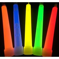 Glow With Us Glow Sticks Bulk Wholesale, 100 6” Industrial Grade Light Sticks+100 FREE Glow Bracelets! Assorted Bright Colors, Glow 12-14 Hrs, Safety Glow Stick with 3-year Shelf L