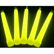 Glow With Us Glow Sticks Bulk Wholesale, 100 6” Industrial Grade Yellow Light Sticks, Bright Color, Glow 12-14 Hrs, Safety Glow Stick with 3-year Shelf Life, GlowWithUs Brand