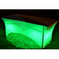 GlowCity Rectangular Stretch Light Up LED Tablecloth Cover (Includes Remote for Color Selection) (8FT)