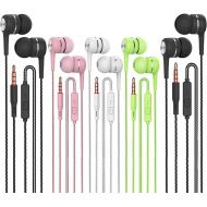 Glracd Earbuds Headphones with Microphone 5 Pack, Earbuds Wired Stereo Earphones in-Ear Headphones Bass Earbuds, Compatible with iPhone and Android Smartphones, iPod, iPad, MP3, Fits All