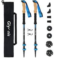 Glymnis Trekking Poles, Collapsible Hiking Poles Lightweight Aluminum 7075 Adjustable Walking Sticks with Quick Flip Lock Cork and EVA Handle 2 Pack