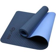 [아마존베스트]Glymnis Yoga Mat, Exercise Mat Made of TPE, Non-Slip Exercise Mat, Fitness Mat for Yoga Pilates Fitness, with Carry Strap and Cleaning Cloth, 183 cm x 61 cm x 0.6 cm