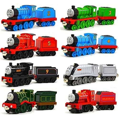  Glzcyoo Thomas & Friends Wooden Railway, Roll & Whistle Thomas,Train Pull-Back Train Model Diecasts Locomotive for Kids Toys，Toy Train Set for Toddlers, (Color : F)