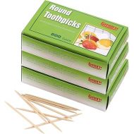 Gmark Round Hotel Toothpicks 800 ct - 3 Boxes Pack Total 2400 ct - 2.5