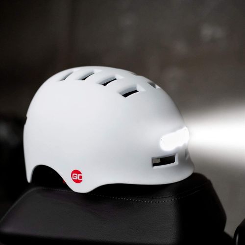  GoRide LED Bike Helmet, USB Rechargeable LED Lights & Adjustable Chin Strap for Men, Women, and Youth Helmets. Perfect for The Urban Commuter