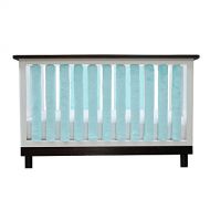 Go Mama Go Pure Safety Vertical Crib Liners in Luxurious Aqua Minky 38 Pack