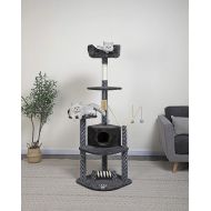 Go Pet Club 62 Tall Greyish Black Cat Tree Furniture