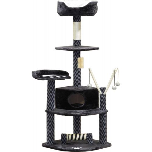  Go Pet Club 62 Tall Greyish Black Cat Tree Furniture