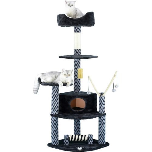  Go Pet Club 62 Tall Greyish Black Cat Tree Furniture