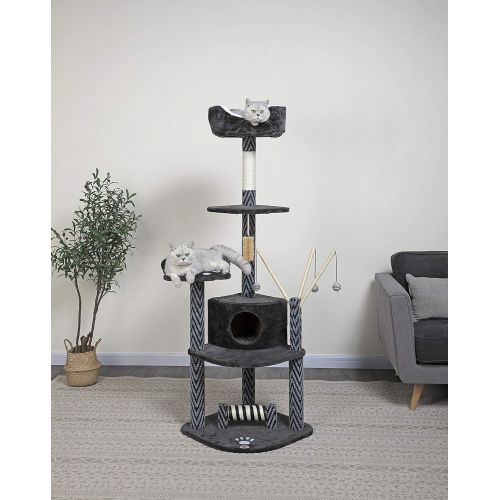  Go Pet Club 62 Tall Greyish Black Cat Tree Furniture