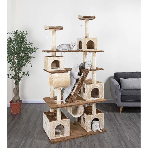  Go Pet Club Huge 87.5 in. Cat Tree Condo House Furniture