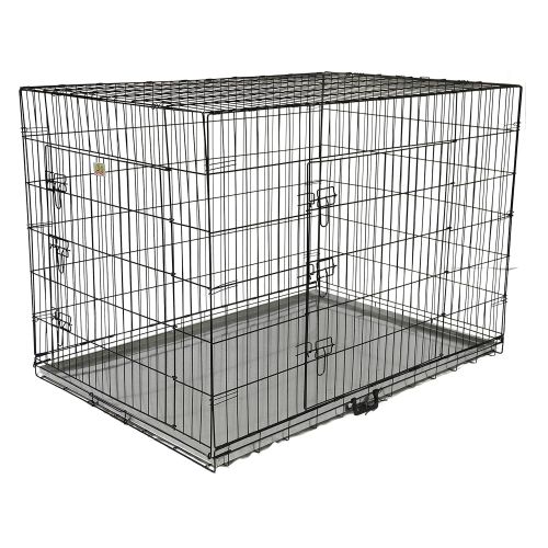  Go Pet Club 24-Inch Two Door Folding Metal Cage with Divider