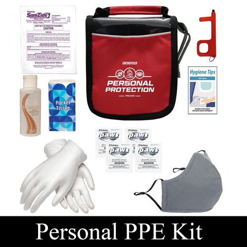  Go2Kits Personal All-In-One PPE Kit for Travel, Home, Office, School and To-Go (5 Pack)