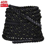 Go2buy go2buy 1.5 40 ft Training Battling Battle Power Rope Body Strength Sport Exerice Fitness Bootcamp w/Protector Magic Tape Sleeve