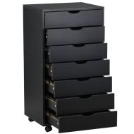 Go2buy go2buy 7 Drawer File Storage Cabinet on Removable Caster Wheels Sliding Roller Drawer Black