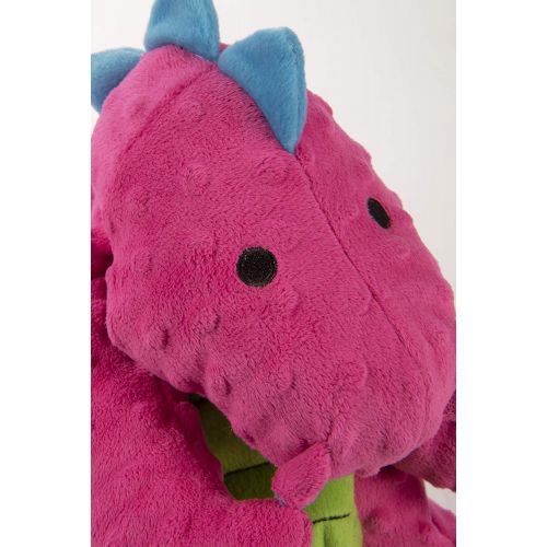  goDog Dragons with Chew Guard Technology Durable Durable Plush Squeaker Dog Toy, Pink, X Large