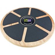 GoFit Wood Wobble Balance Board - Adjustable, Non Slip