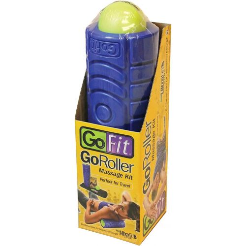  GoFit Deep Tissue Muscle Roller - 12” Go Roller w/ Ultra Fin Core & Myofascial Release Ball