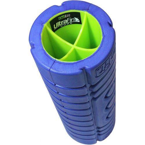  GoFit Deep Tissue Muscle Roller - 12” Go Roller w/ Ultra Fin Core & Myofascial Release Ball