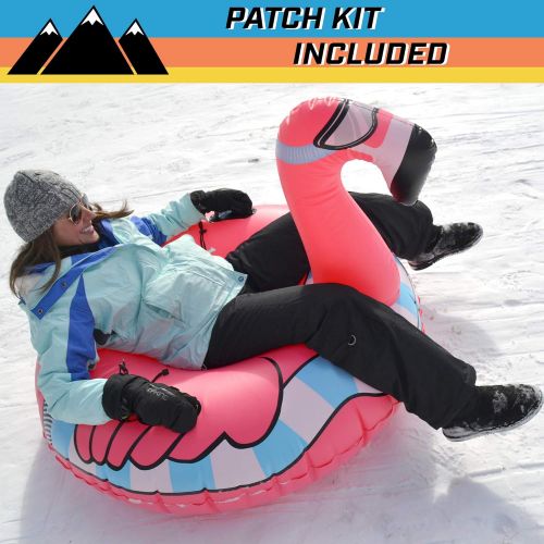  [아마존베스트]GoFloats Winter Snow Tube - Inflatable Sled for Kids and Adults (Choose from Unicorn, Ice Dragon, Polar Bear, Penguin, Flamingo)