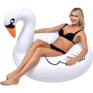 GoFloats Inflatable Swan Pool Float Party Tube, Float in Style (for Adults and Kids)