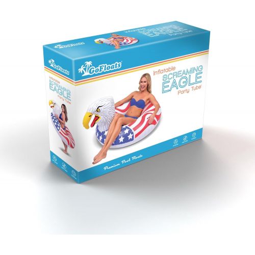  GoFloats American Screaming Eagle Pool Float Party Tube | The Most Patriotic Float Ever (for Adults and Kids)