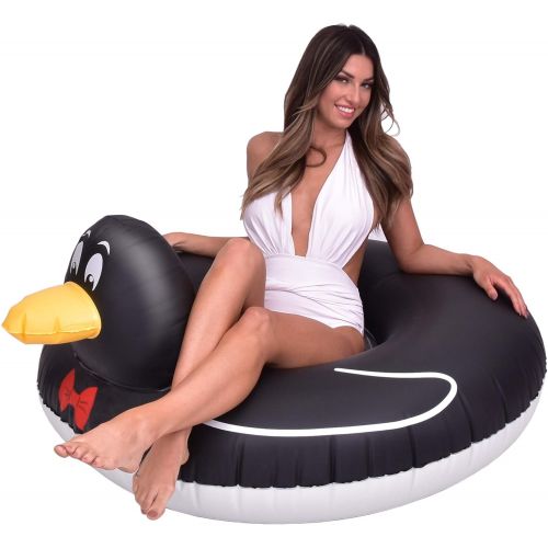  GoFloats Inflatable Penguin Pool Float Party Tube, Float in Style (for Adults and Kids)